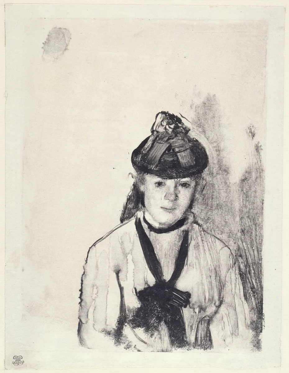 Portrait of Ellen Andrée by Edgar Degas, print, 1871-1881
