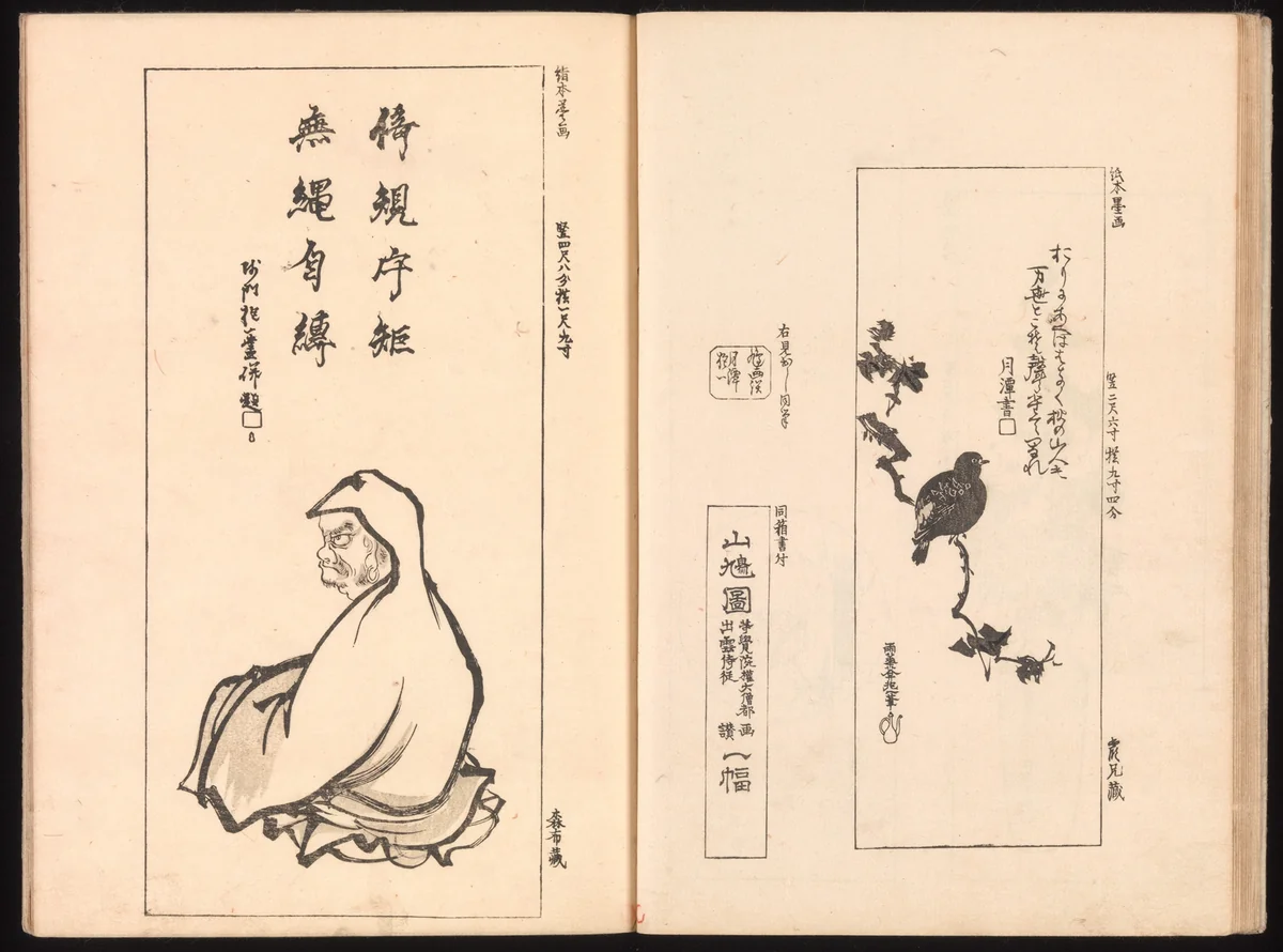Mirror of Genuine Work of Monk Hōitsu (Hōitsu shōnin shinseki kagami) by Ikeda Koson, book, 1817