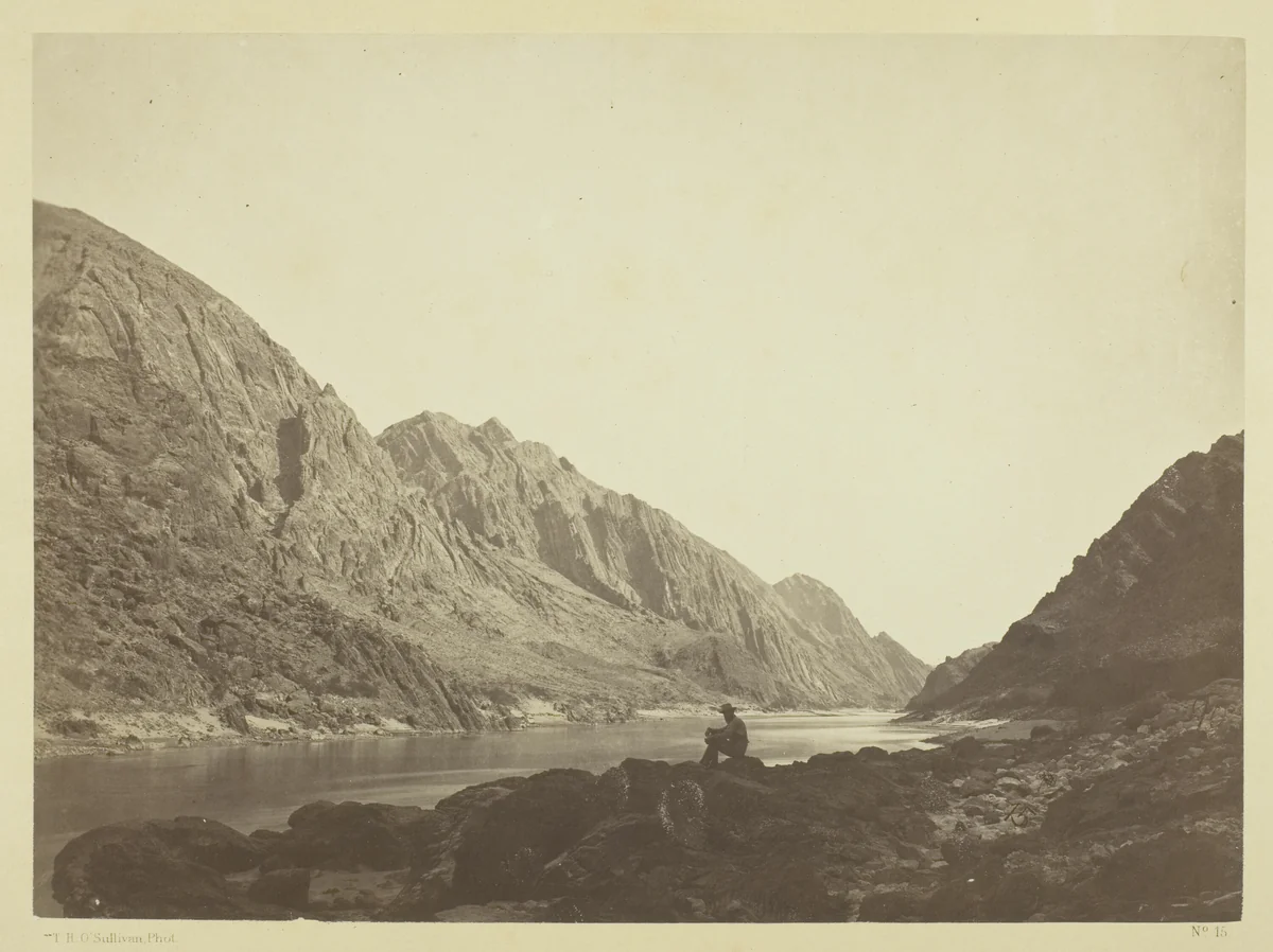 Iceberg Cañon, Colorado River, Looking Above by Timothy O'Sullivan, photograph, 1871