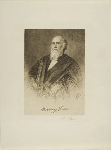 Portrait of Justice Stephen Field by Max Rosenthal, print, 1890