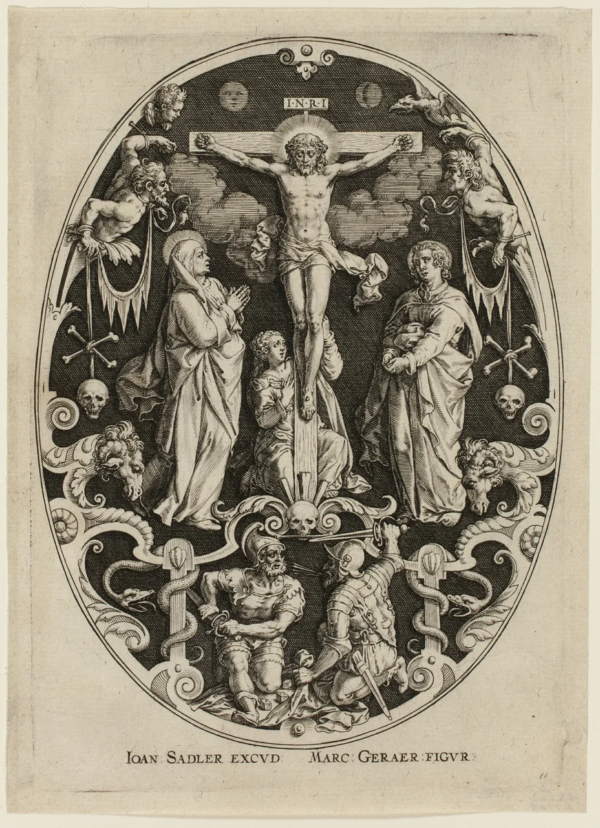 Crucifixion, from Passion of Christ by Jan Sadeler, print, 1570-1600