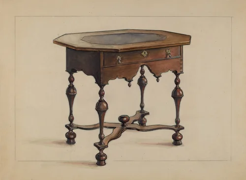 Slate-top Table by M. Rosenshield-von-Paulin, index of american design, 1936