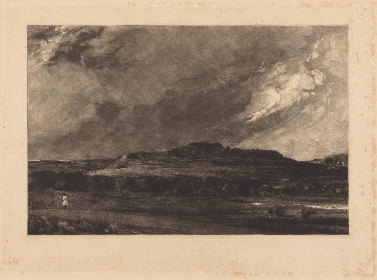 Old Sarum (a) by David Lucas; John Constable, print, 1830