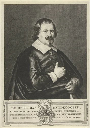 Portret van Joan Huydecoper by Pieter Holsteyn, print, 1651
