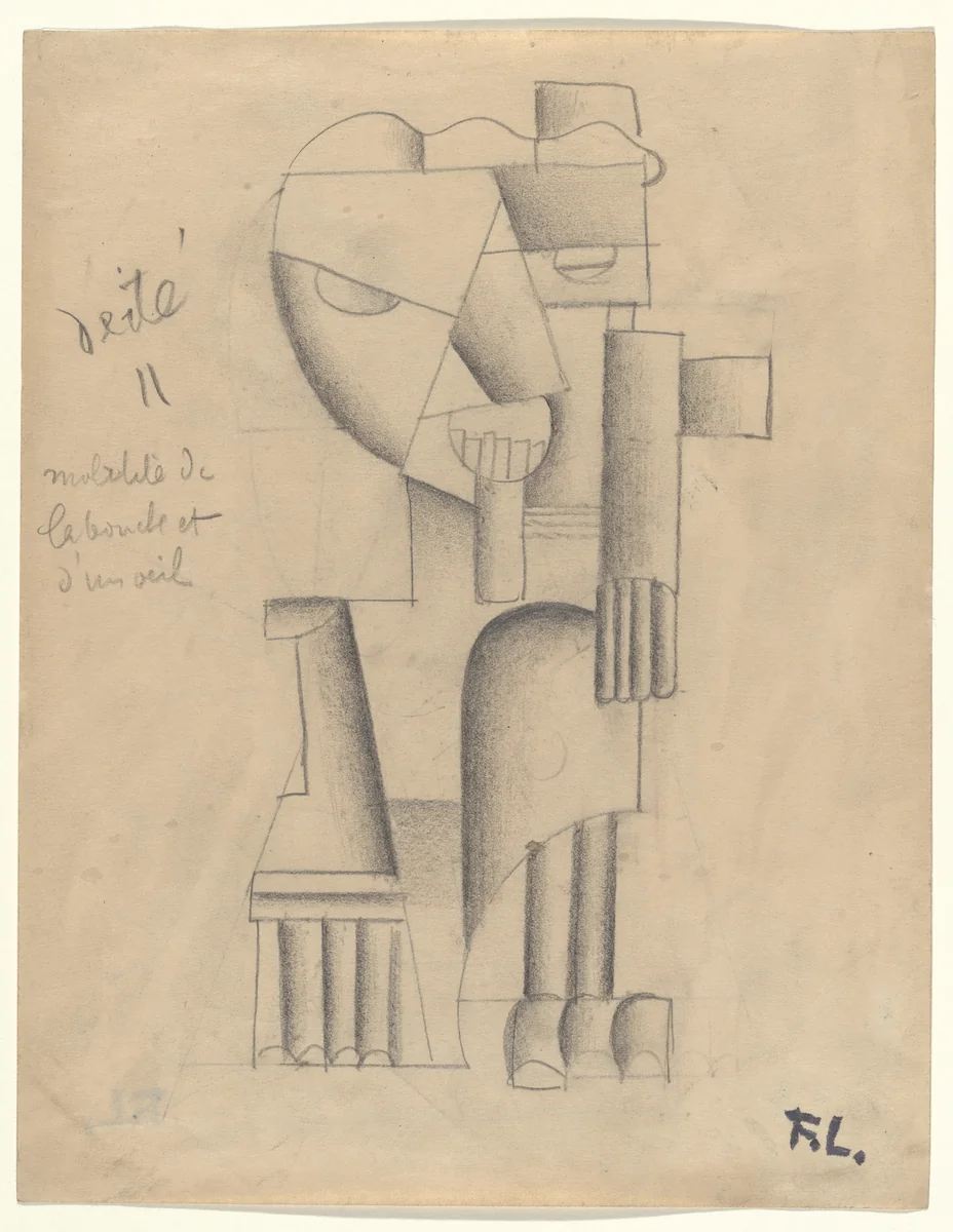 Deity. Costume design for the ballet La Création du monde (The Creation of the World) by Fernand Léger, drawing, 1922