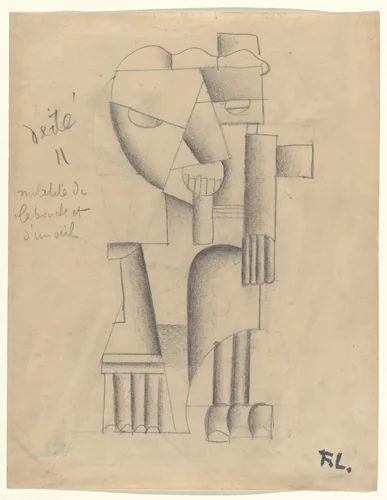 Deity. Costume design for the ballet La Création du monde (The Creation of the World) by Fernand Léger, drawing, 1922