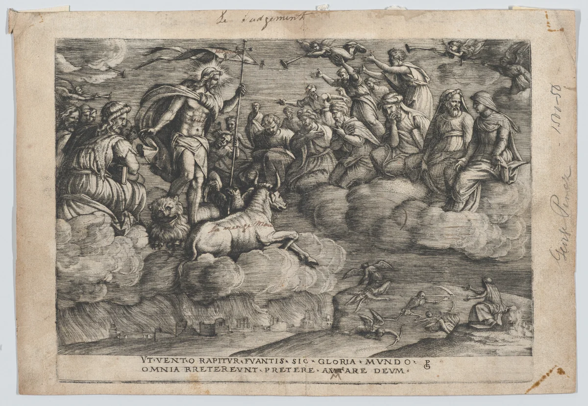 The Triumph of Eternity on Death, from "The Triumphs of Petrarch" by Georg Pencz, print, 1534-1544