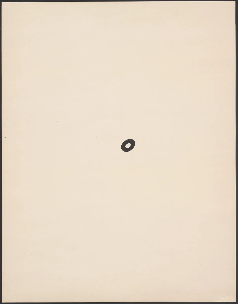 A Navel (Ein Nabel) from Merz 5. 7 Arpaden by Hans Arp. Arp Portfolio. Second Portfolio of the Merz Publisher (Merz 5. 7 Arpaden von Hans Arp. Arp Mappe. Zweite Mappe des Merzverlages) by Jean Arp, print, 1923