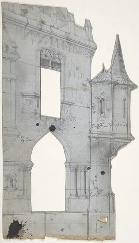 Design for a Stage Set at the Opéra, Paris by Eugène Cicéri, drawing, 1830-1890