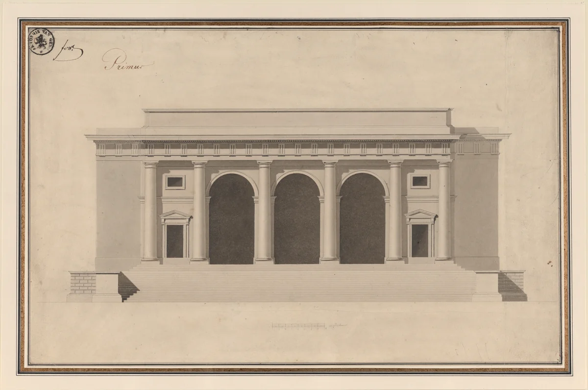 Design for a Façade by anonymous, drawing, 1740-1760