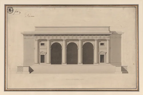 Design for a Façade by anonymous, drawing, 1740-1760