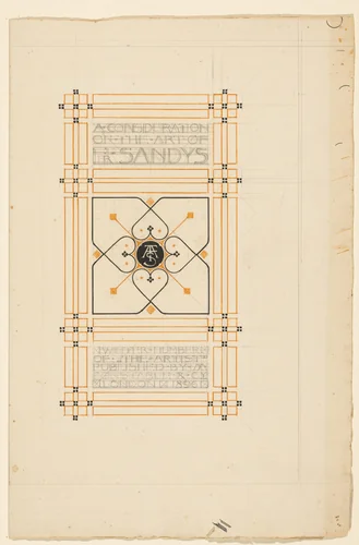 Ontwerp voor de titelpagina van het winternummer van The Artist, 1896 by anonymous, drawing, 1895-1896