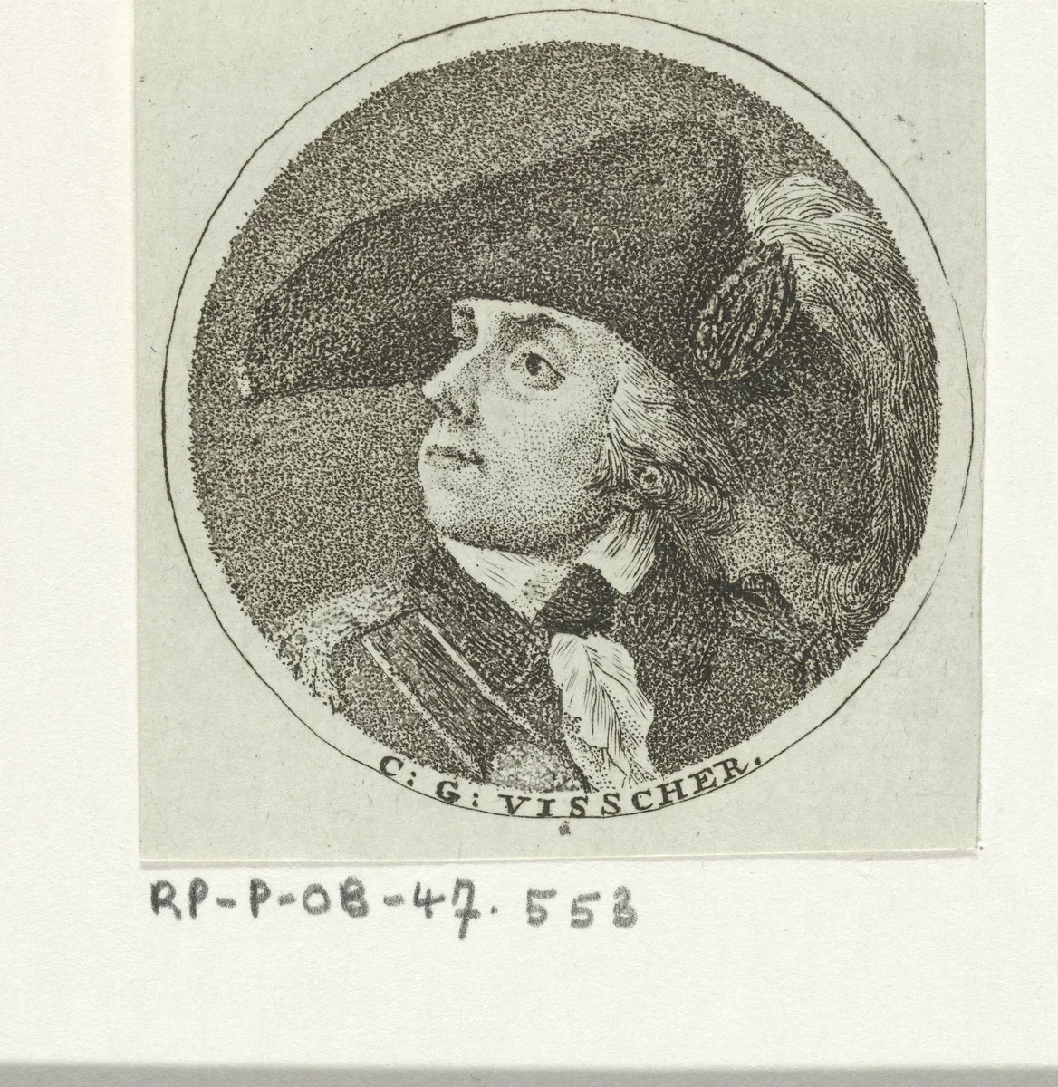 Portret van Corn. Gov. Visscher by Gerrit Konsé, print, 1761-1826