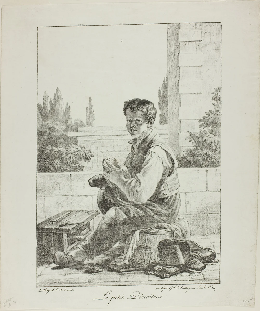 The Little Shoe-Shine Boy by Charles Philibert Lasteyrie du Saillant, print, 1779-1849