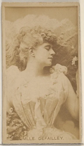 Mlle. Defailley, from the Actors and Actresses series (N45, Type 8) for Virginia Brights Cigarettes by Allen & Ginter, photograph, 1885-1891