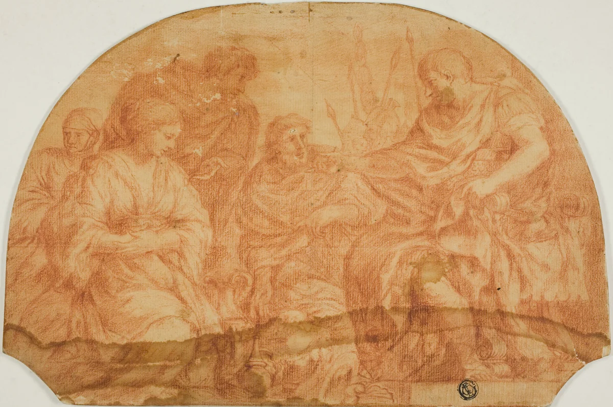 Continence of Scipio by Pietro da Cortona, drawing, 1616-1669