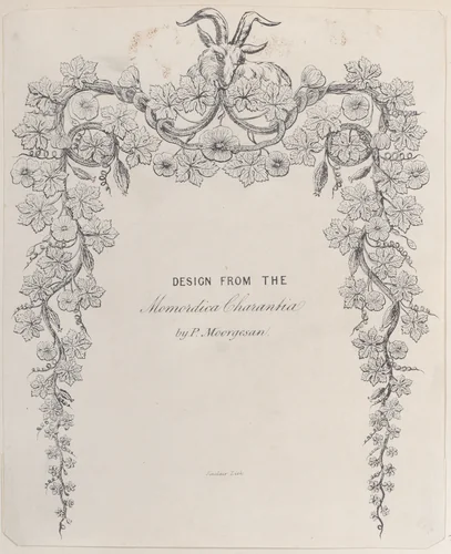 Design from the Momordica Charantia by P. Moorgesan by anonymous, print, 1800-1900