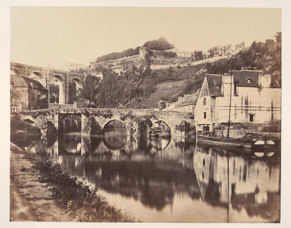 Port de Dinan, Brittany by W.A. Mansell, photograph, 1850-1859
