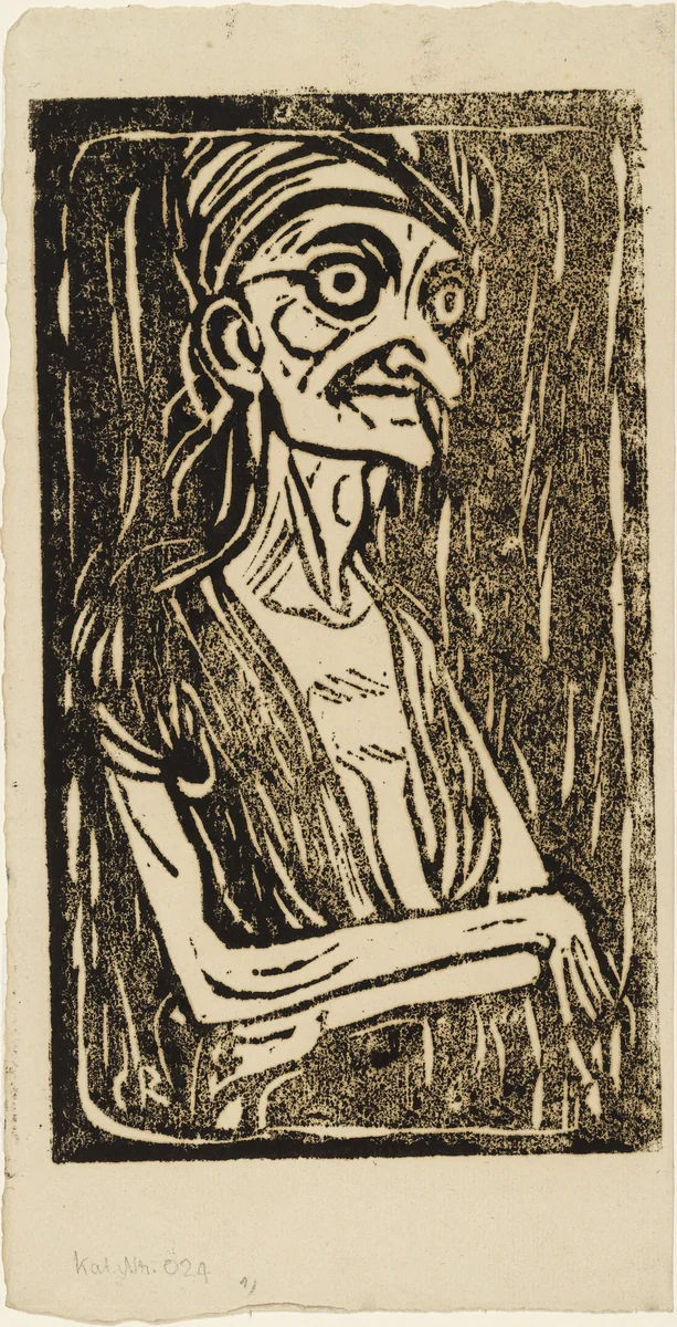 Sorceress (Hexe) by Christian Rohlfs, print, 1910