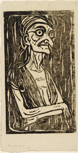 Sorceress (Hexe) by Christian Rohlfs, print, 1910