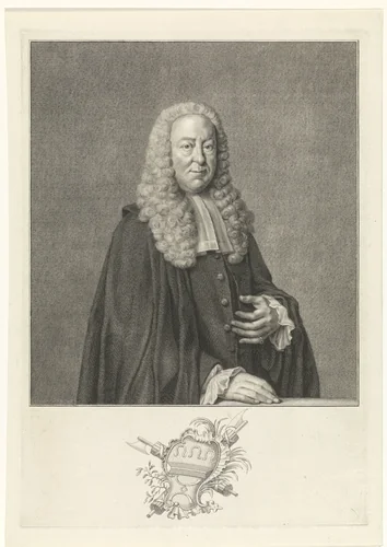 Portret van Jan Baptista Slicher by Jacob Houbraken, print, 1760-1762
