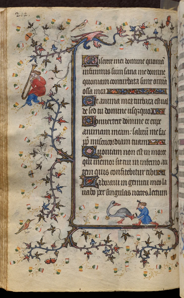 Hours of Charles the Noble, King of Navarre (1361-1425): fol. 106v, Text by Master of the Brussels Initials and Associates, book, 1400-1410