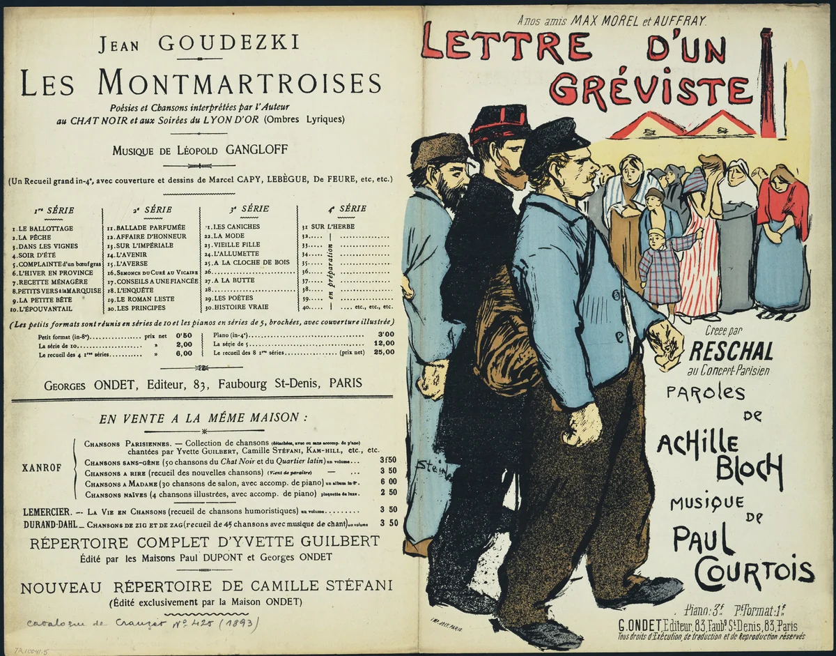 Letter from a Striker (Lettre d'un Gréviste) by Théophile-Alexandre Steinlen, print, 1893