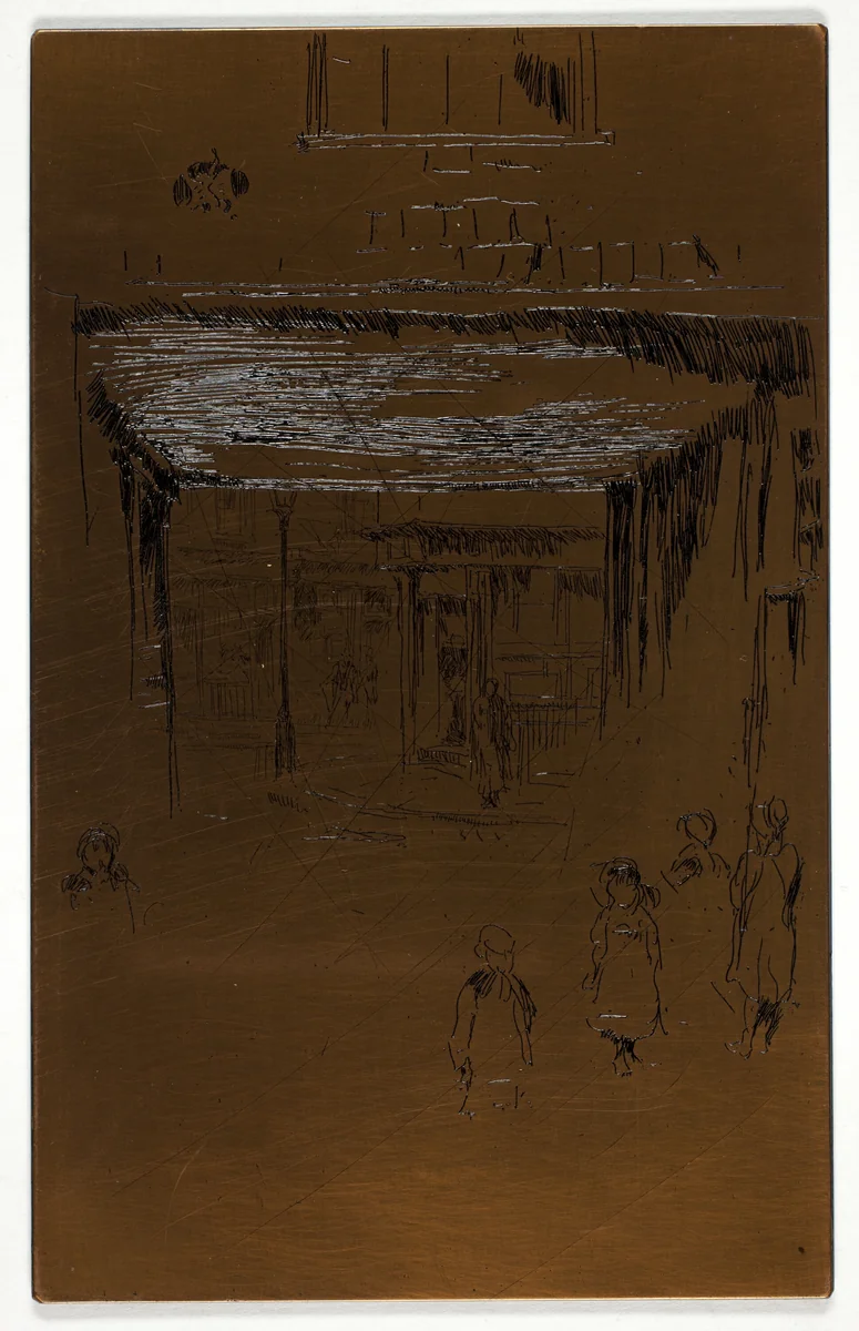 Drury Lane by James McNeill Whistler, metalwork, 1880-1881