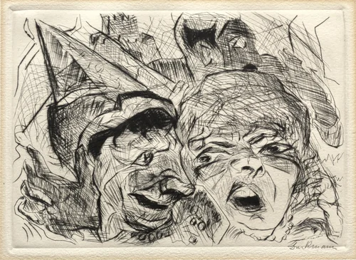 Theater by Max Beckmann, print, 1916