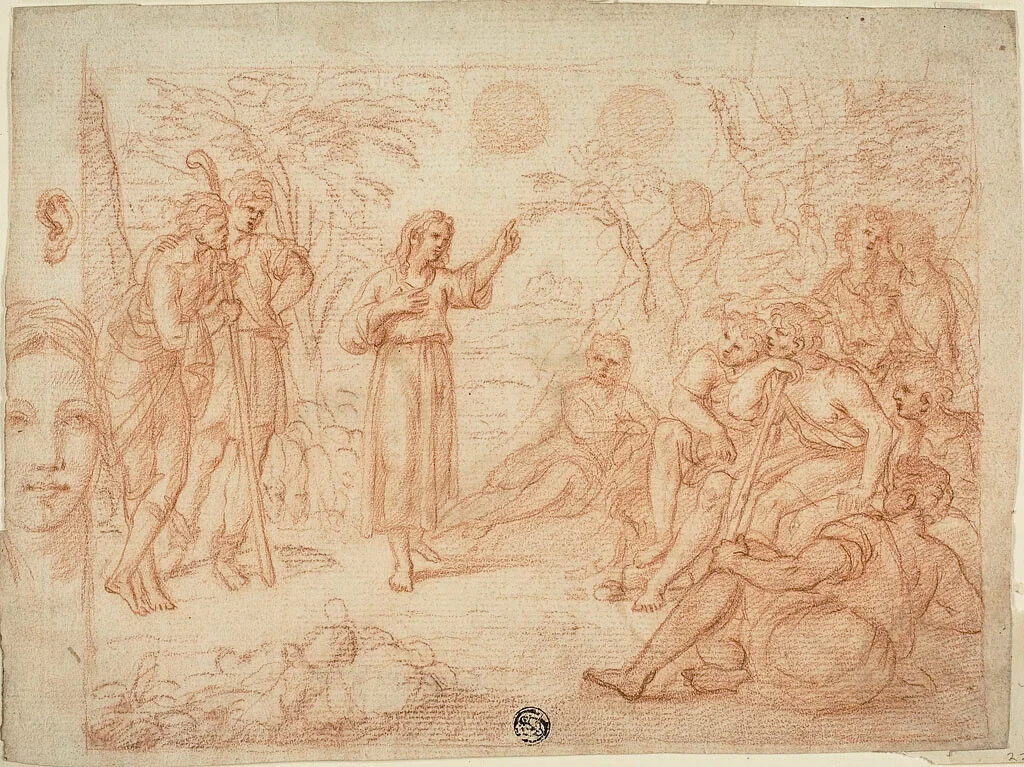 Joseph Interpreting His Dream to His Brothers by Carlo Maratti, drawing, 1645-1799