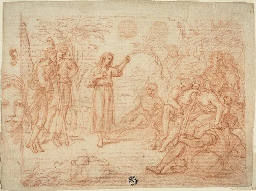 Joseph Interpreting His Dream to His Brothers by Carlo Maratti, drawing, 1645-1799