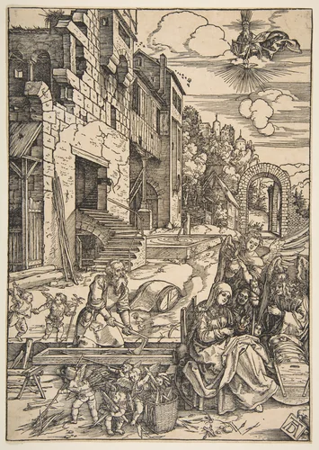 The Sojourn of the Holy Family in Egypt, from "The Life of the Virgin" by Albrecht Dürer, print, 1511