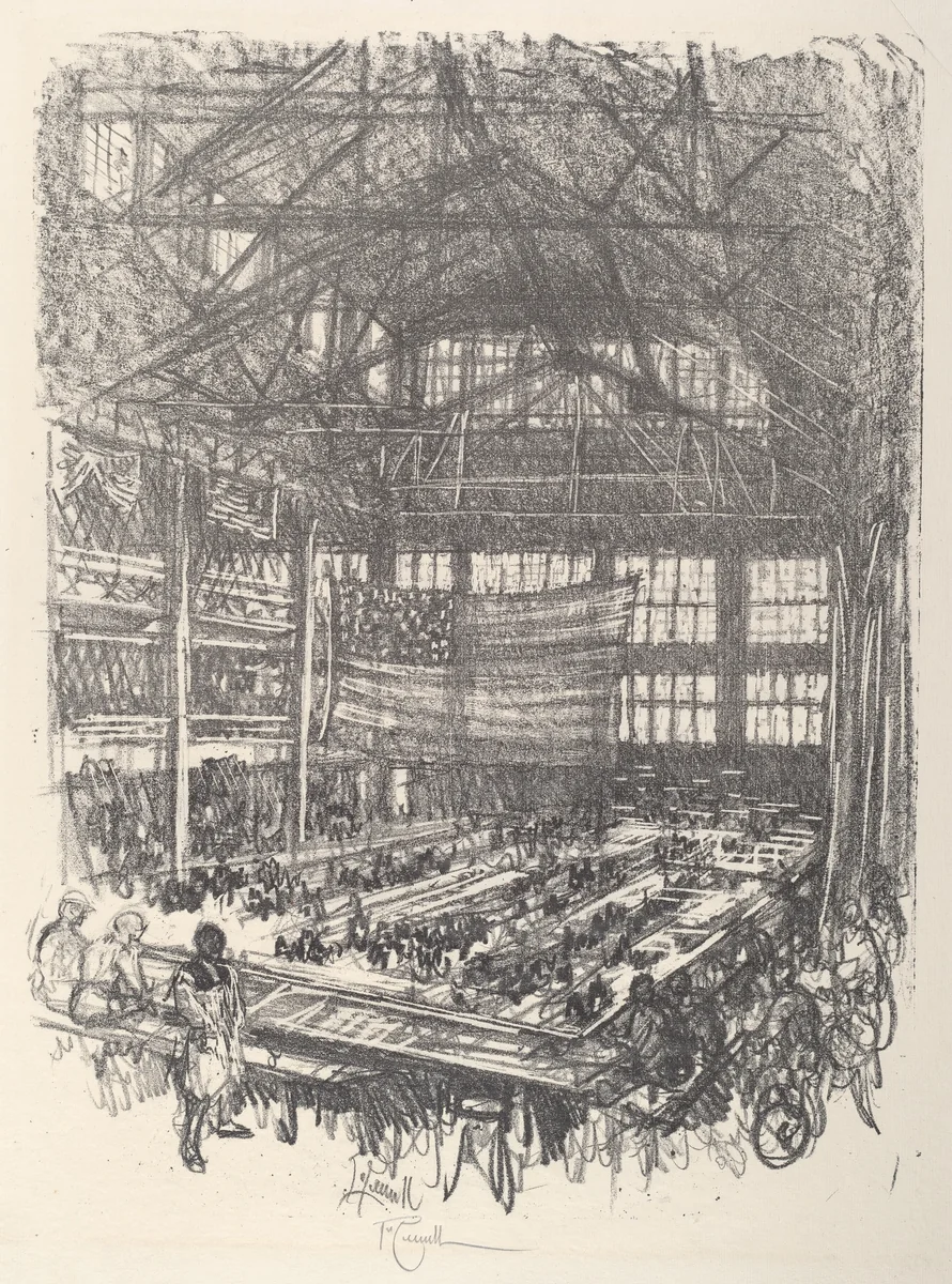 Making Rifles by Joseph Pennell, print, 1917