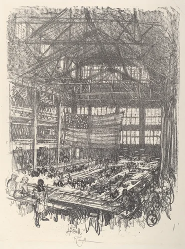 Making Rifles by Joseph Pennell, print, 1917