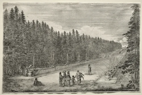 Views of the Villa of Pratolino by Stefano della Bella, print, 1648-1658