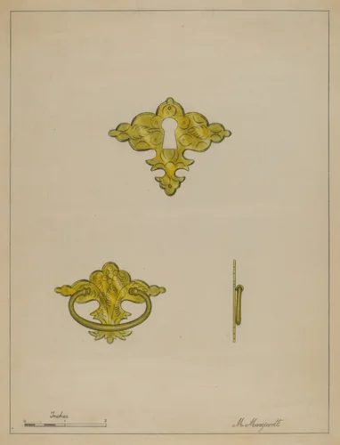 Drawer Pull by Matthew Mangiacotti, index of american design, 1936