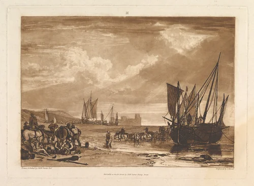 Scene on the French Coast (Liber Studiorum, part I, plate 4) by Joseph Turner, print, 1807
