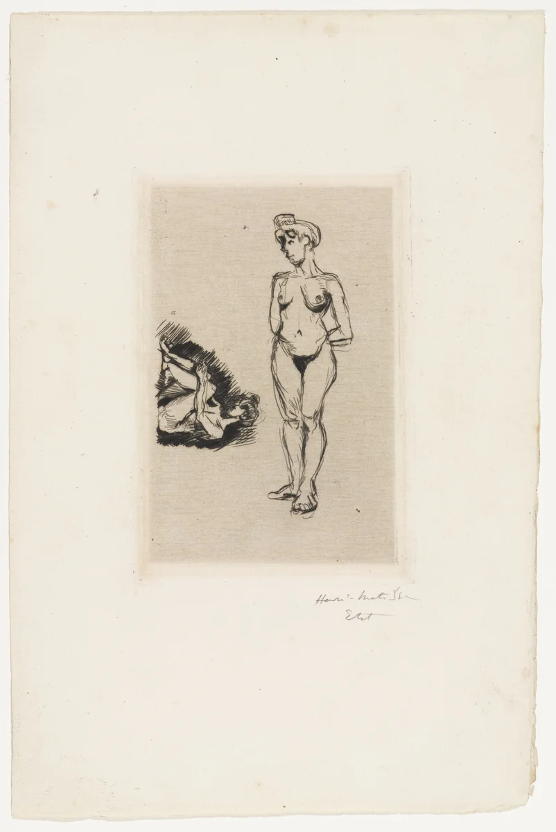 Two Studies of a Nude (Deux études de nu) by Henri Matisse, print, 1900
