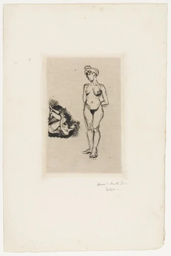 Two Studies of a Nude (Deux études de nu) by Henri Matisse, print, 1900