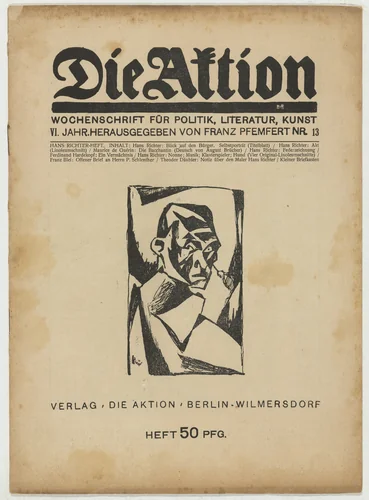 Die Aktion, vol. 6, no. 13 by Hans Richter, periodical, 1916