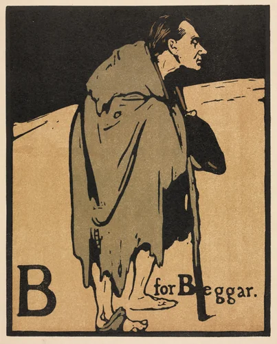 An Alphabet: B is for Beggar by William Nicholson, print, 1897