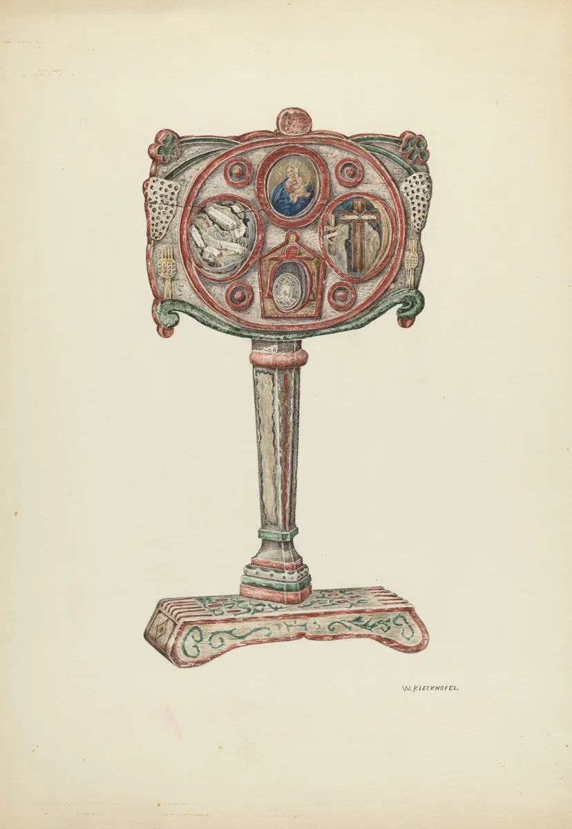 Reliquary of Father Junipero Serra by William Kieckhofel, index of american design, 1941
