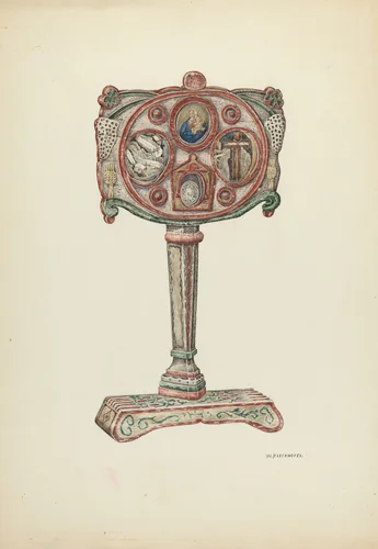 Reliquary of Father Junipero Serra by William Kieckhofel, index of american design, 1941