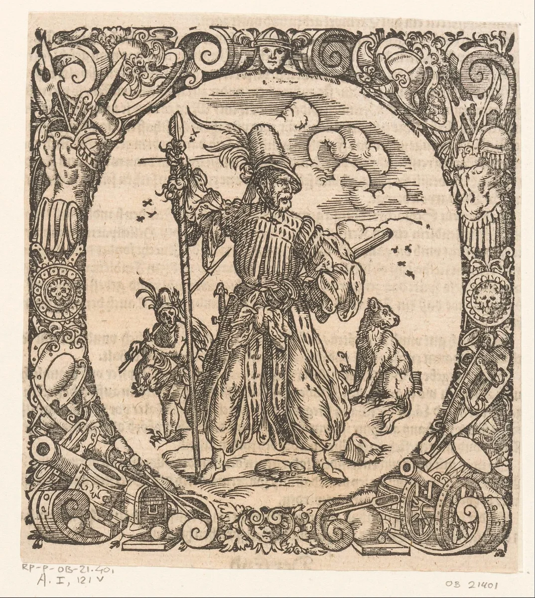 Landsknecht by Jost Amman, print, 1573