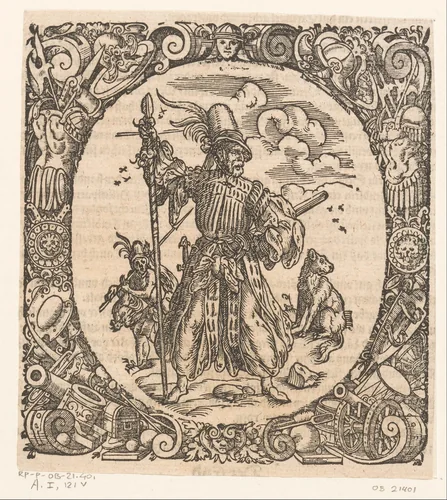 Landsknecht by Jost Amman, print, 1573
