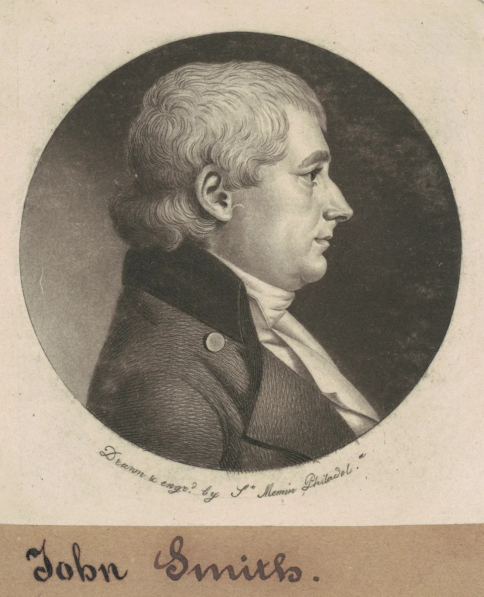 John Smith by Charles B. J. Févret de Saint-Mémin, print, 1799