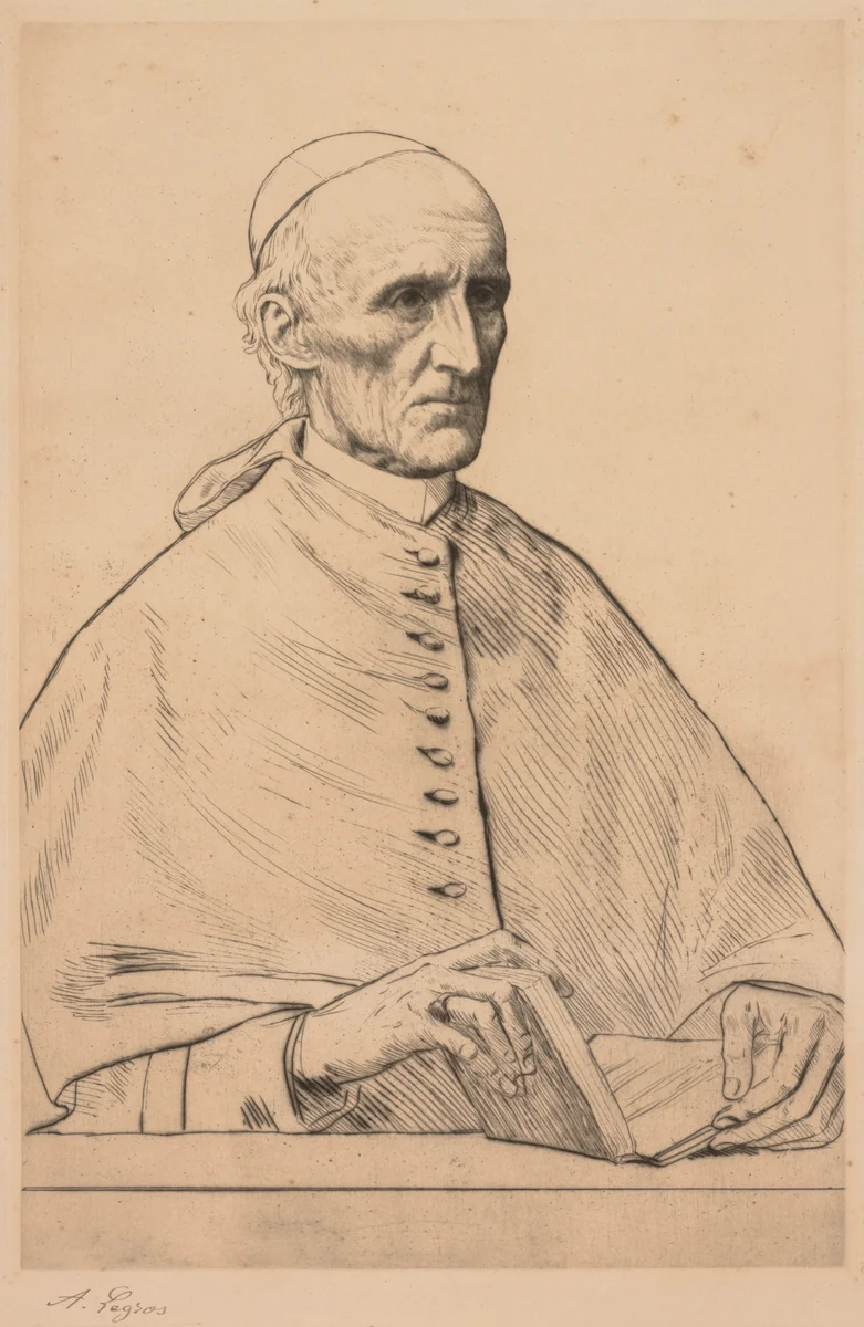 Cardinal Manning by Alphonse Legros, print, 1857-1911