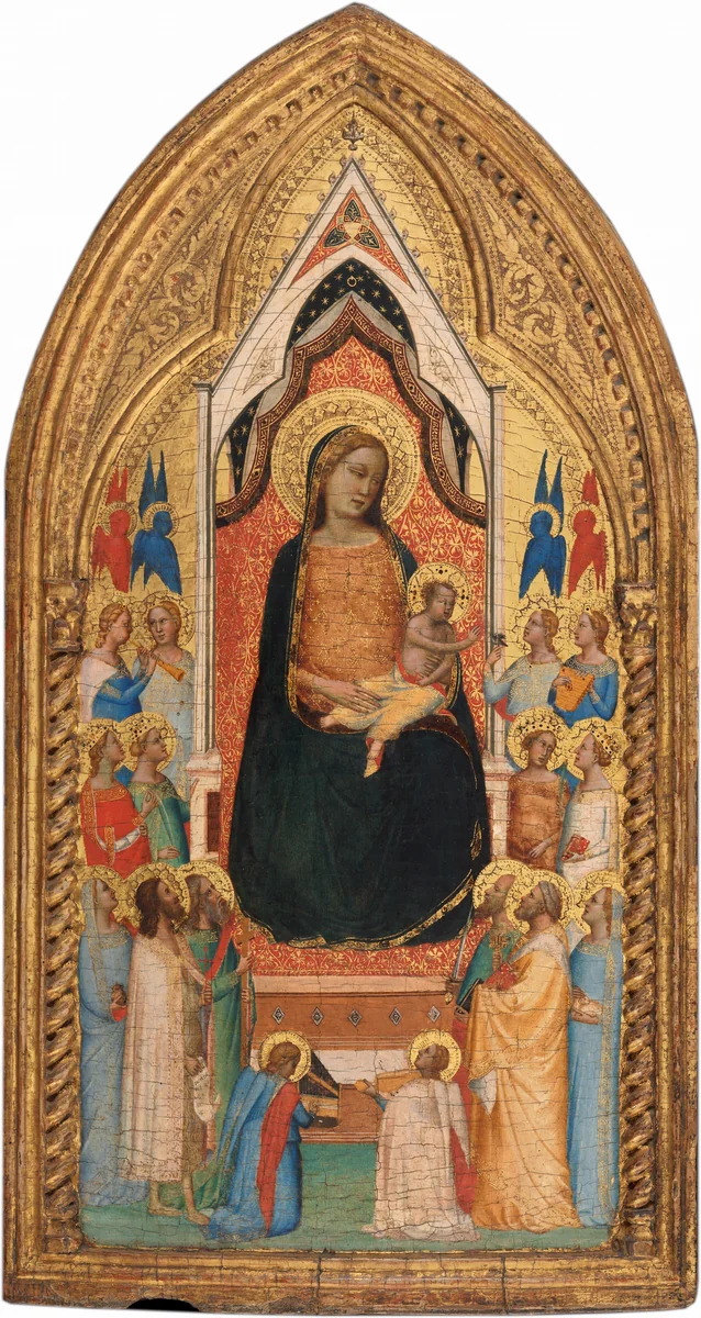 Madonna and Child with Saints and Angels by Bernardo Daddi, painting, 1345