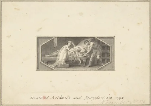 Death of Aridaeus and Eurydice by Edward Francis Burney, drawing, 1790-1800