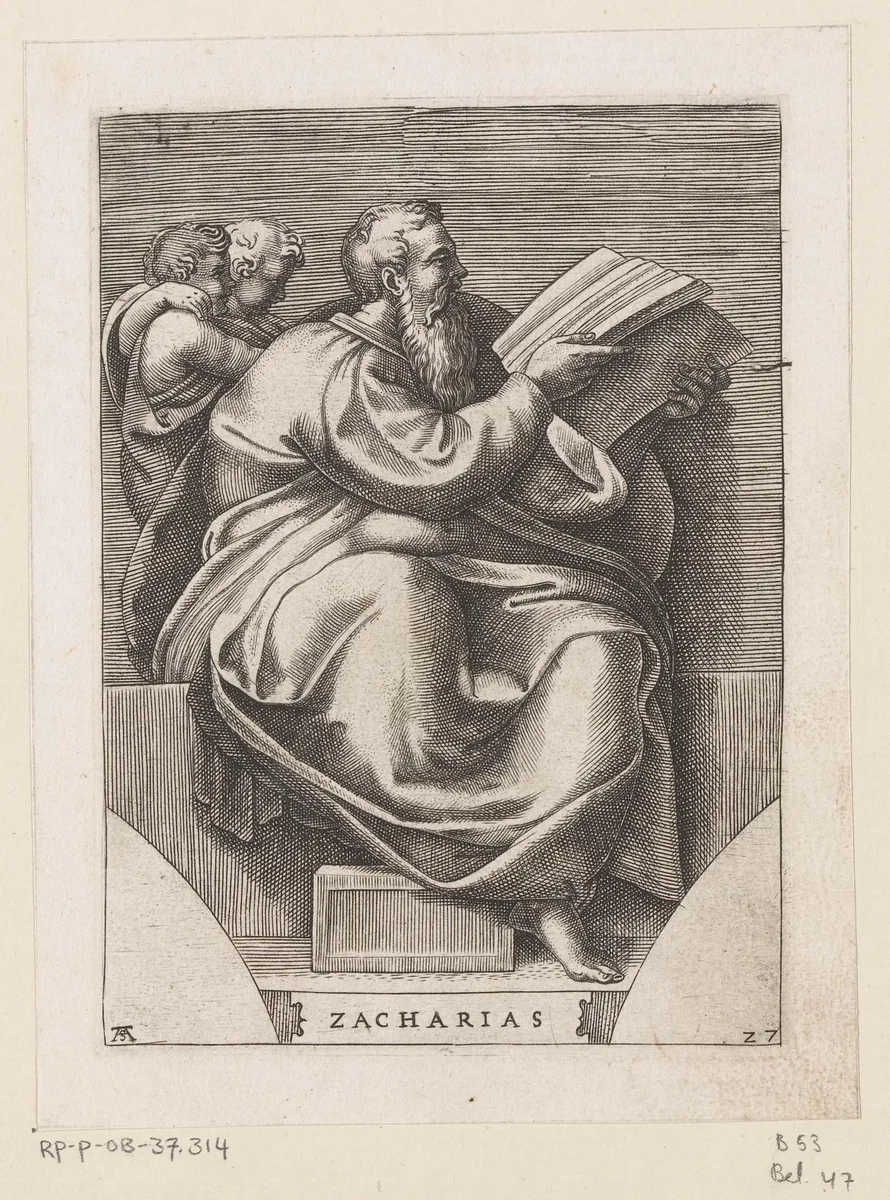 Profeet Zacharia by Unknown, print, 1585